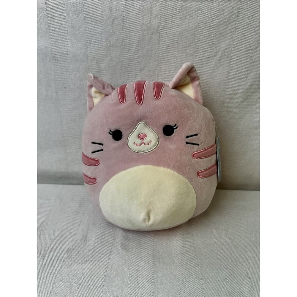 SQUISHMALLOWS 10” Laura The Pink Tabby Cat Plush Toy Stuffed Animal